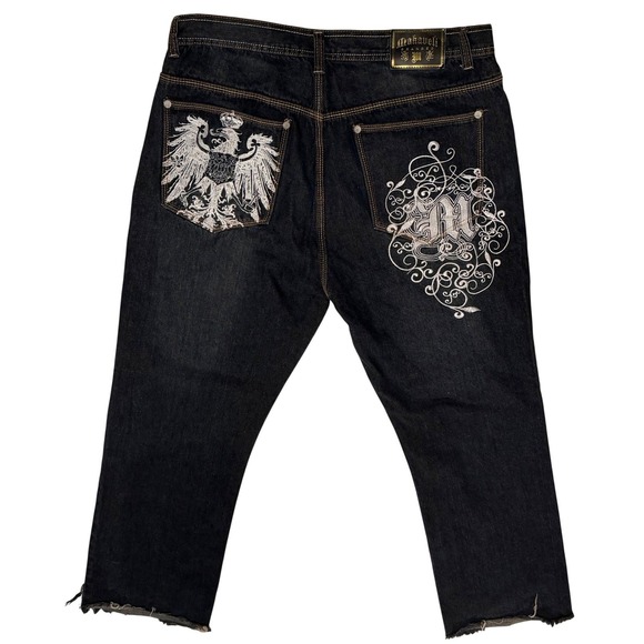 Makaveli Branded Other - Y2K Makaveli Branded Hip-Hop Mens Embroidered Denim Jeans Eagle Dark Wash Sz 40